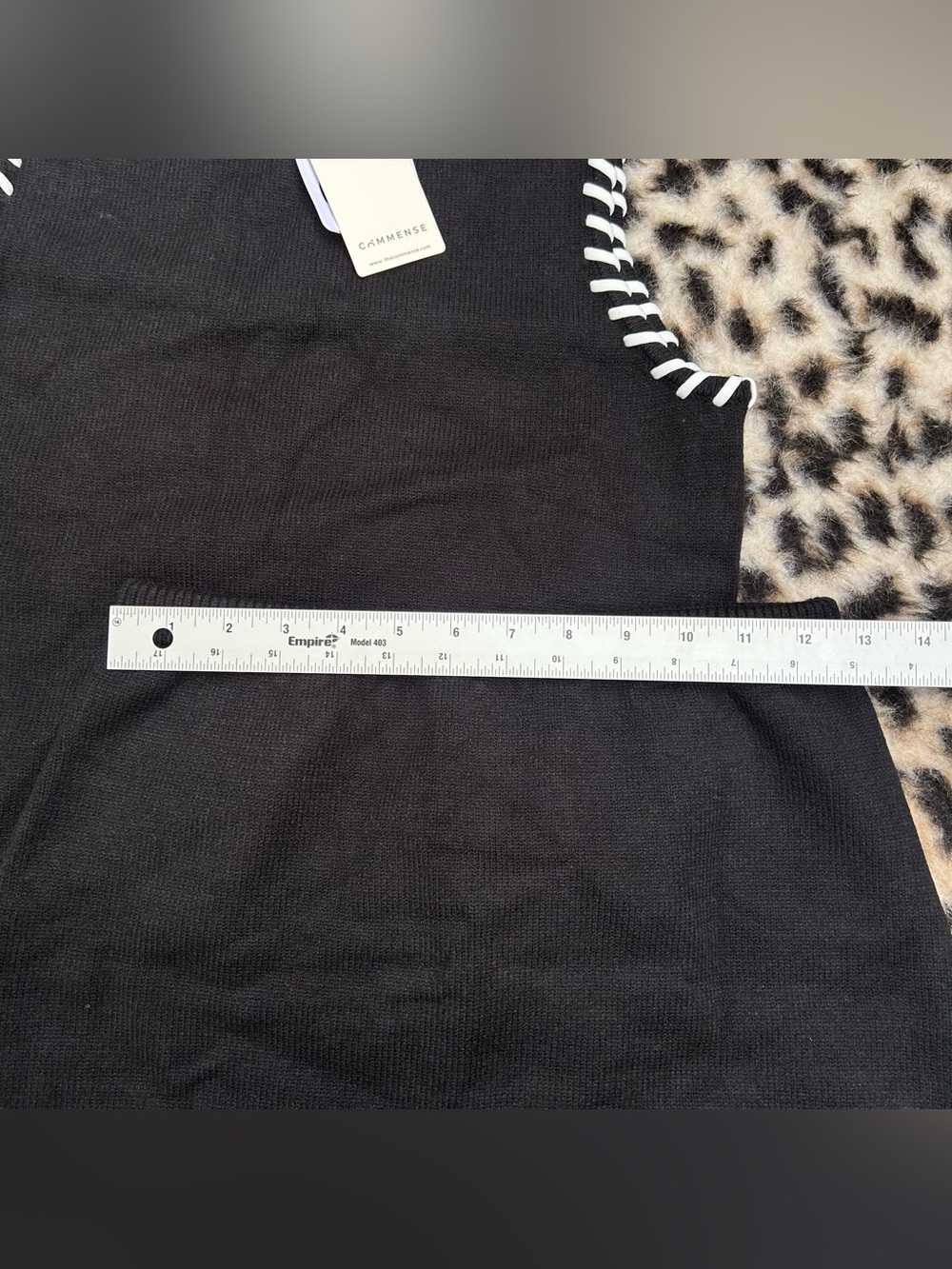Commense Contrast Trim Black Knit Mini Skirt Set S NWT - Picture 4 of 7